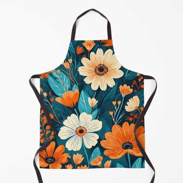 Item preview, Floral Explosion in Teal and Orange designed and sold by marakaram.