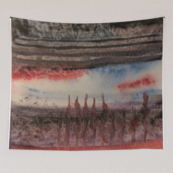 Item preview, Terra Incognita - Unknown Land - original watercolor designed and sold by fishpressink.