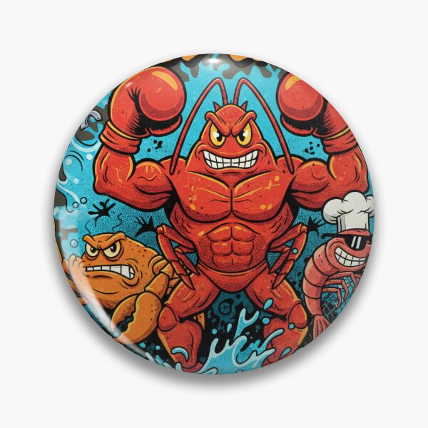 Item preview, Seafood Savages Ocean Underground - Lobster Boxer Cartoon designed and sold by AwesomeBeyondLimits.