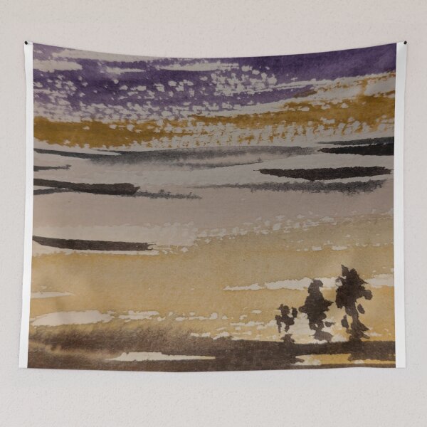 Item preview, Staring at the sea - original watercolour/watercolor designed and sold by fishpressink.