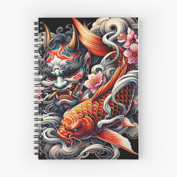 Item preview,  Japanese Anime Samurai Demon Mask Koi Fish Gift designed and sold by InkyGenies.