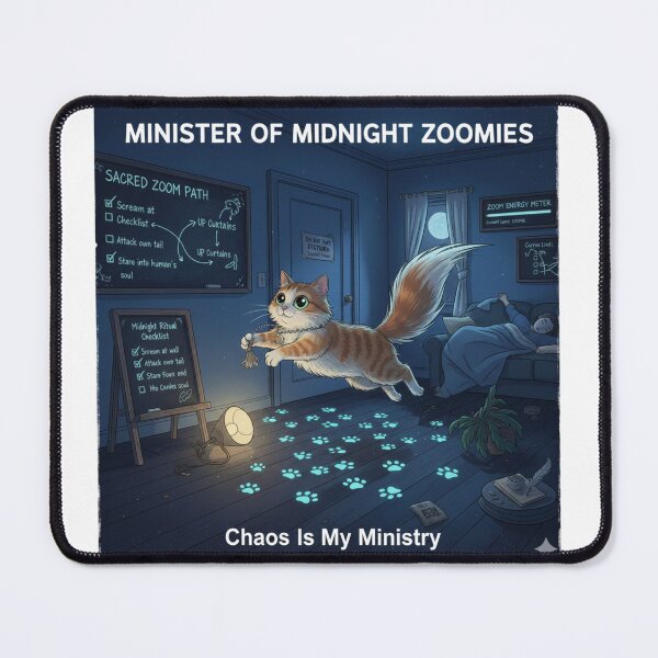 Item preview, Minister Of Midnight Zoomies - Chaos is My Ministry designed and sold by ASABCreative.
