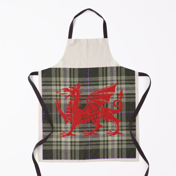 Item preview, Afallon Welsh Tartan – The Island of Apples & y Ddraig Goch - the red dragon v4 designed and sold by WheelieGdArt.