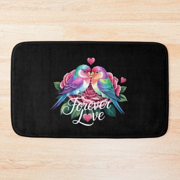 Item preview, Romantic Lovebirds T-Shirt – Pastel “Forever Love” Art with Roses for Couples & Valentine’s Gifts designed and sold by GemBob Creations.