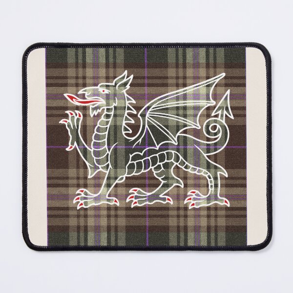 Item preview, Afallon Welsh Tartan – The Island of Apples & y Ddraig Goch - the red dragon v3 designed and sold by WheelieGdArt.