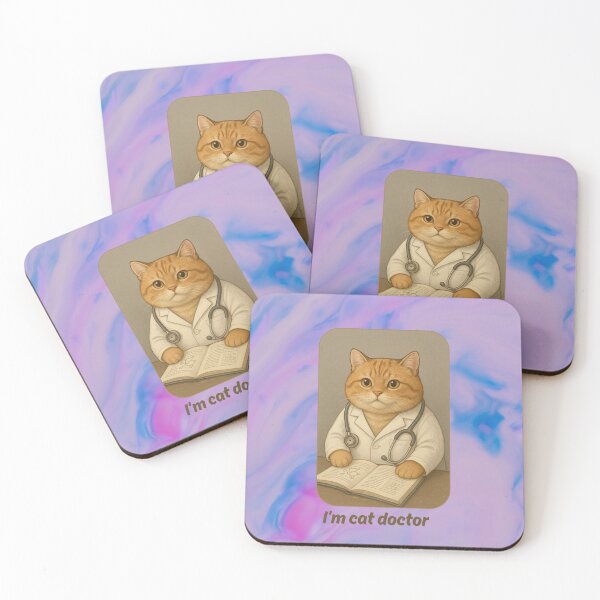 Item preview, Cute Doctor Cat Illustration designed and sold by doktordanTemiz.