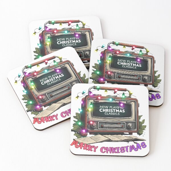 Item preview, Retro Christmas Classics Radio – Marry Christmas Vintage Holiday Design designed and sold by Brainy Bites19.