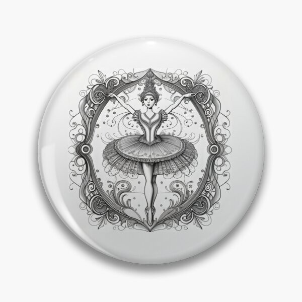 Item preview, logo picture graphic graffiti illustration conceptual art, product, colors white and black pattern Vector line art. Beautiful ballerina music box, designed and sold by gulka8.