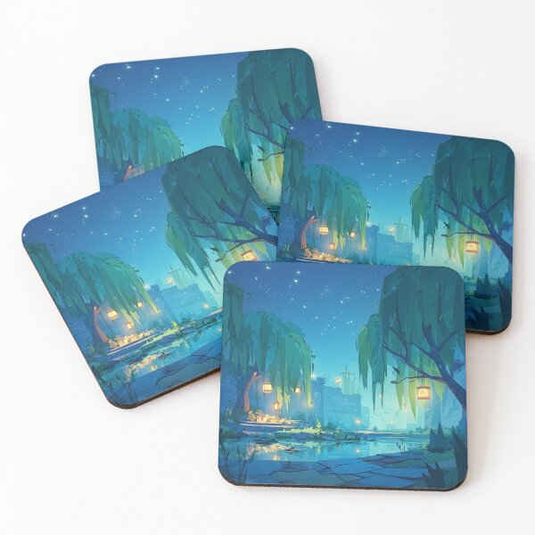 Item preview, Moonlit Lanterns by the Quiet Lake designed and sold by Dusk Atelier.