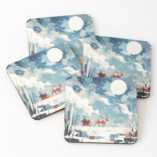 Item preview, Moonlit Reindeer Journey Through Winter designed and sold by Dusk Atelier.