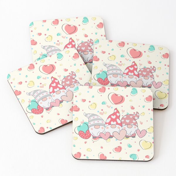 Item preview, Valentine Gnome Trio – Heartfelt Whimsy in Full Color designed and sold by MandiDaniDesign.