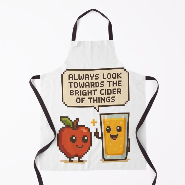 Item preview, Always Look Toward the Bright Cider of Things | Cute Pixel Apple & Apple Cider Pun Design designed and sold by BoxaroundJacks.