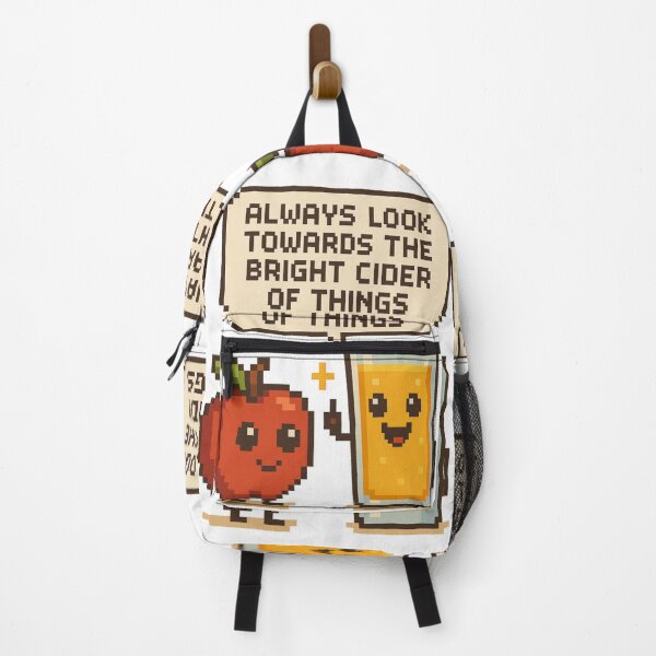 Item preview, Always Look Toward the Bright Cider of Things | Cute Pixel Apple & Apple Cider Pun Design designed and sold by BoxaroundJacks.