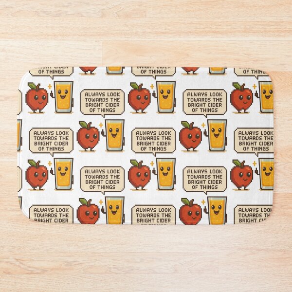 Item preview, Always Look Toward the Bright Cider of Things | Cute Pixel Apple & Apple Cider Pun Design designed and sold by BoxaroundJacks.