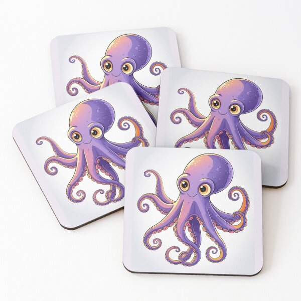 Item preview, Cute Purple Octopus Cartoon designed and sold by DariaCraft.