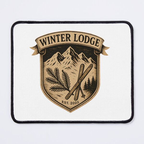 Item preview, Winter Lodge Ski Club Vintage Mountain Badge designed and sold by TaRoPonn.