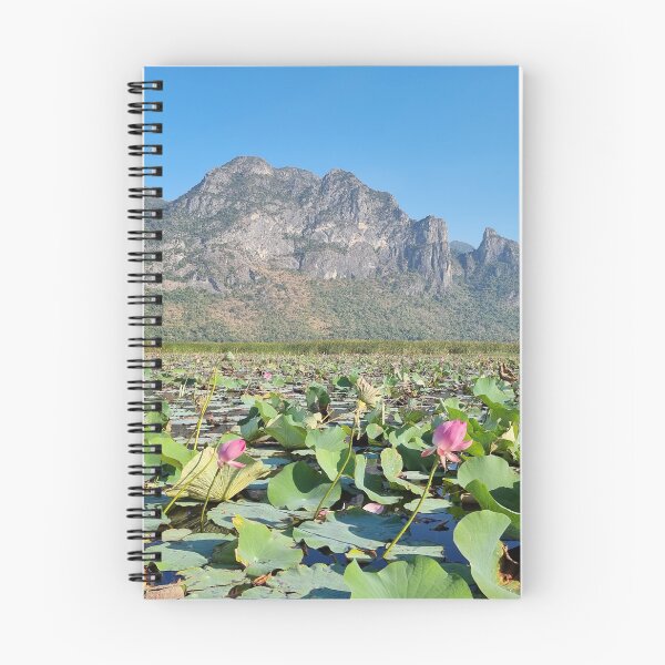 Item preview, Lotus Pond with Mountain Background designed and sold by Sam-Travels.