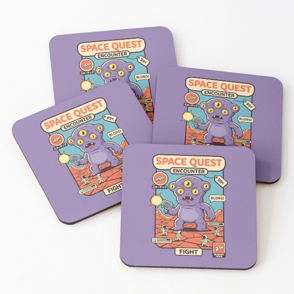 Item preview, Space Quest Encounter - Retro Alien Monster Video Game designed and sold by AwesomeBeyondLimits.