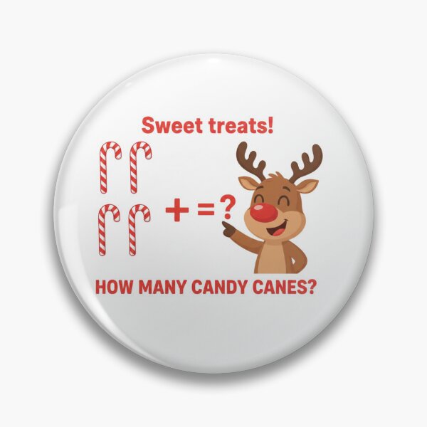 Item preview, Reindeer Candy Canes – How Many? Christmas Math Kids Magnet designed and sold by MiracleDroplet.