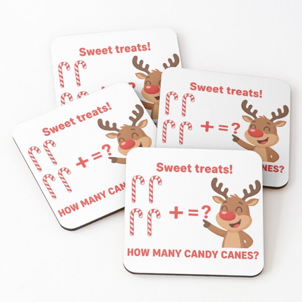 Item preview, Reindeer Candy Canes – How Many? Christmas Math Kids Magnet designed and sold by MiracleDroplet.