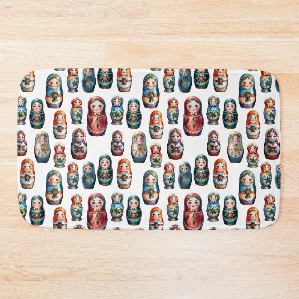 Item preview, Christmas Matryoshka Dolls - Russian Folk Art Design designed and sold by PAPIRO SIGLO XXI.