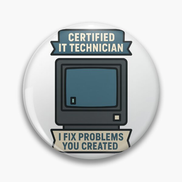 Item preview, Certified IT Technician Retro Computer Design designed and sold by TeeTimeTreasure.