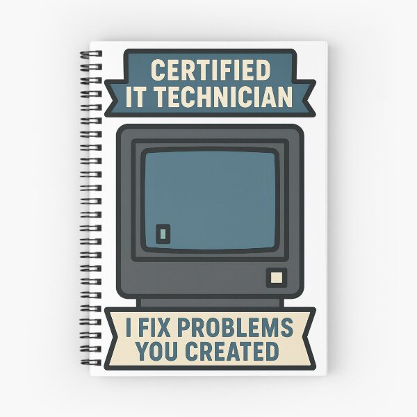 Item preview, Certified IT Technician Retro Computer Design designed and sold by TeeTimeTreasure.