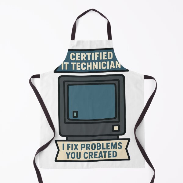 Item preview, Certified IT Technician Retro Computer Design designed and sold by TeeTimeTreasure.