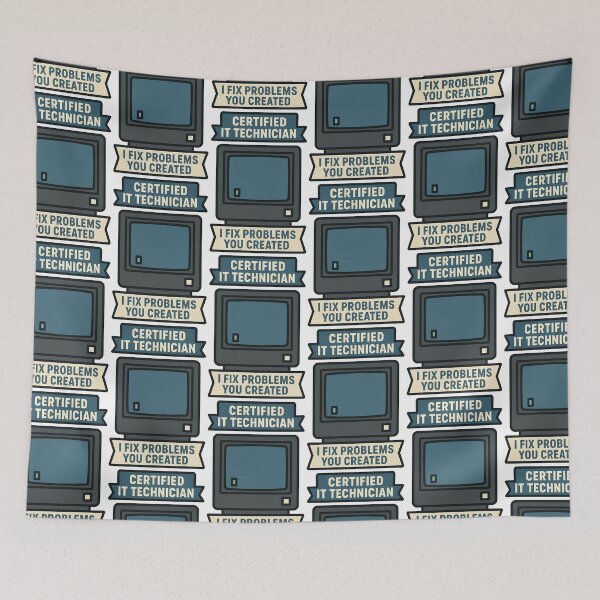 Item preview, Certified IT Technician Retro Computer Design designed and sold by TeeTimeTreasure.