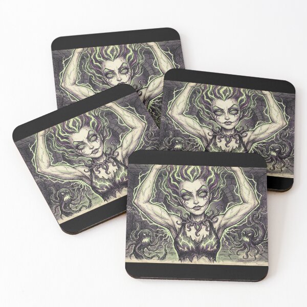 Item preview, Spooky ghostly woman with eldritch hair  illustration designed and sold by Vintage Designs +.