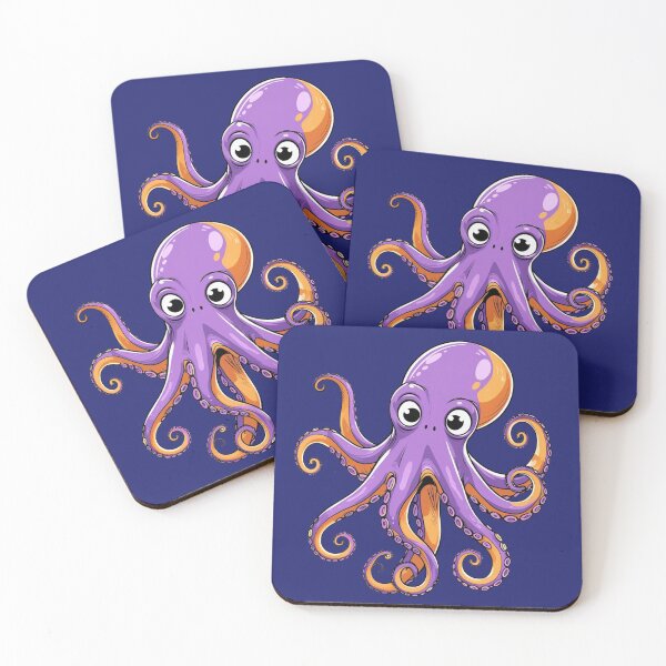 Item preview, Shocked Purple Octopus Cartoon designed and sold by DariaCraft.