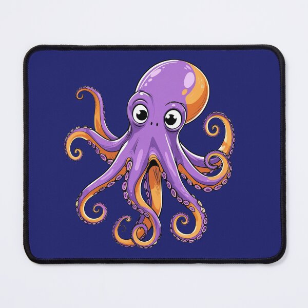 Item preview, Shocked Purple Octopus Cartoon designed and sold by DariaCraft.