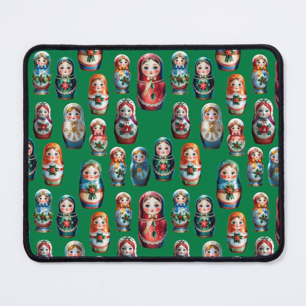 Item preview, Christmas Matryoshka Dolls - Russian Folk Art Design - GREEN designed and sold by PAPIRO SIGLO XXI.