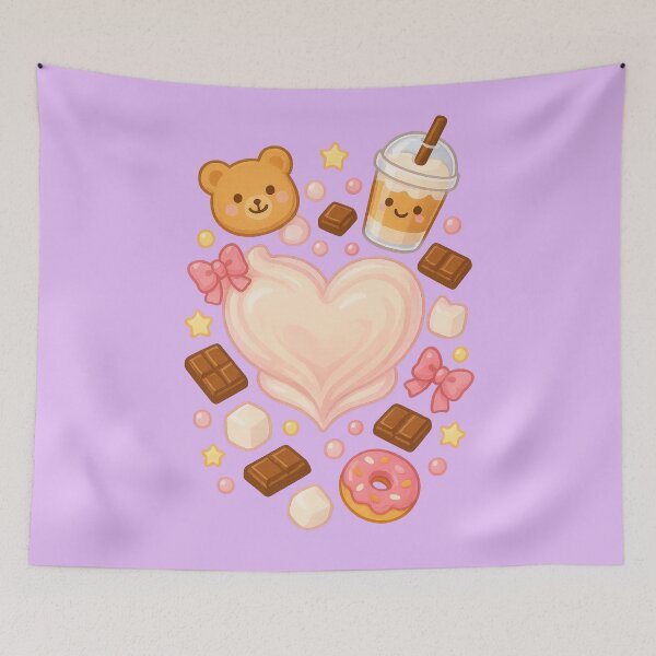 Item preview, Kawaii Bear Café – Cute Decoden-style Dessert Phone Case Design designed and sold by CraftedHome.