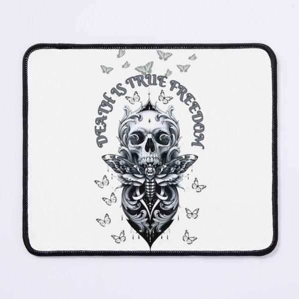 Item preview, Death is true freedom - Freedom Skull Wings Ornate Art designed and sold by MeroMeroS.