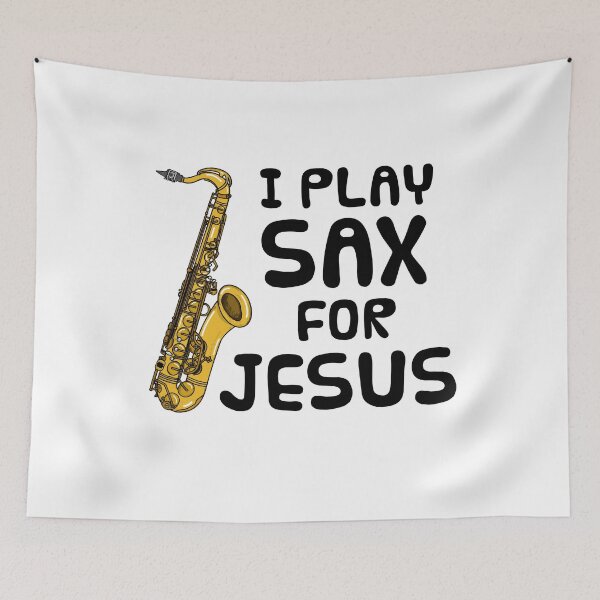 Item preview, I Play Sax For Jesus, Saxophone Church Saxophonist designed and sold by doodlerob.
