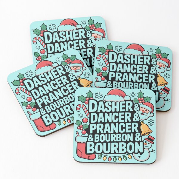 Item preview, Dasher Dancer Prancer Bourbon Funny Christmas Santa Reindeer designed and sold by faridman.
