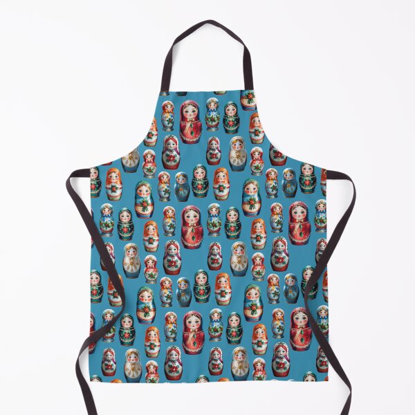 Item preview, Christmas Matryoshka Dolls - Russian Folk Art Design - BLUE designed and sold by PAPIRO SIGLO XXI.
