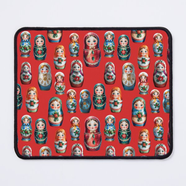 Item preview, Christmas Matryoshka Dolls - Russian Folk Art Design - RED designed and sold by PAPIRO SIGLO XXI.