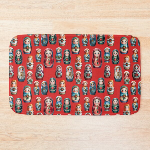 Item preview, Christmas Matryoshka Dolls - Russian Folk Art Design - RED designed and sold by PAPIRO SIGLO XXI.