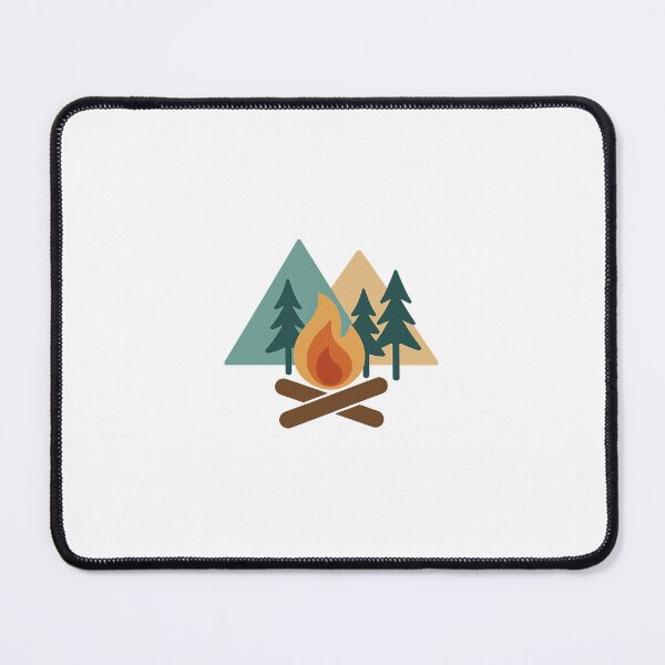 Item preview, Retro Minimal Campfire Scene designed and sold by Le Grand Requin.