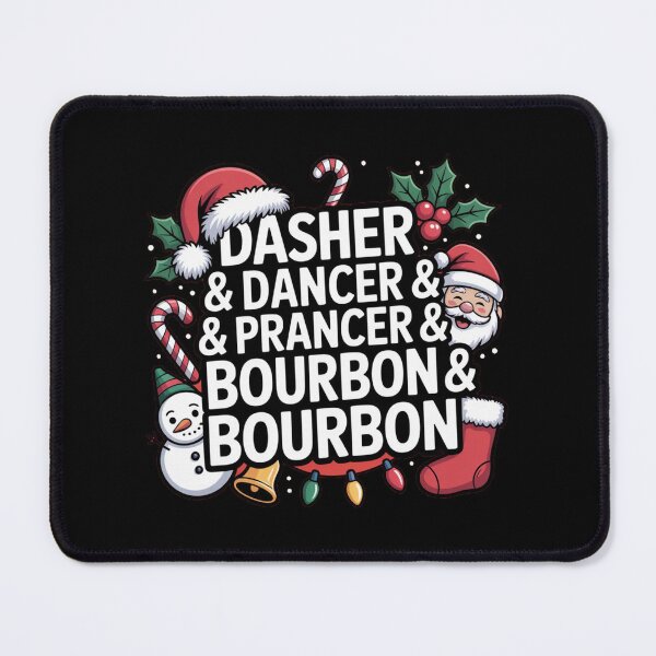 Item preview, Dasher Dancer Prancer Bourbon Funny Christmas Santa Reindeer designed and sold by faridman.