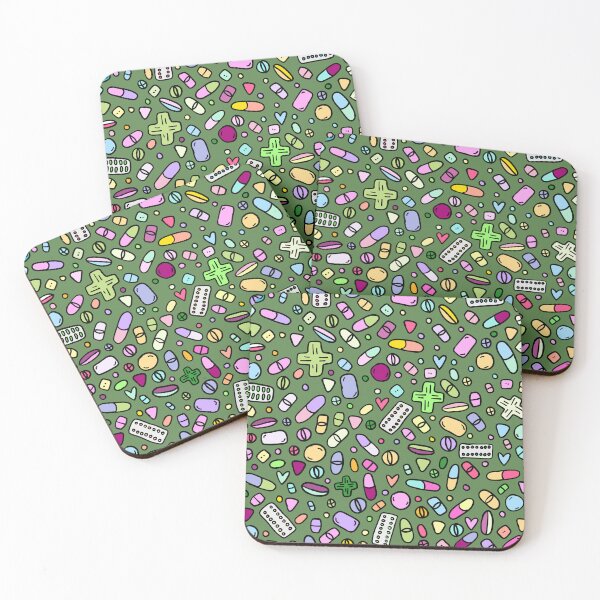 Item preview, Pharmacy Doodles: Green Pills designed and sold by Pillustrated Designs.