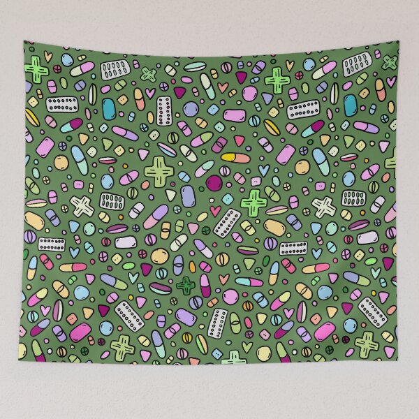 Item preview, Pharmacy Doodles: Green Pills designed and sold by Pillustrated Designs.