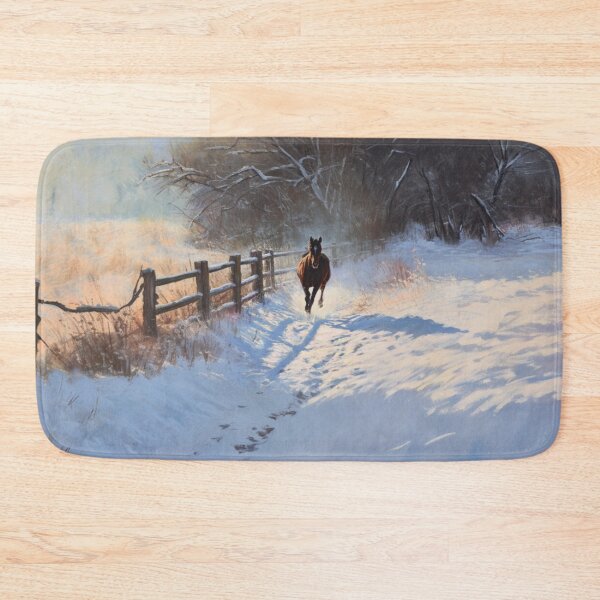 Item preview, A Thoroughbred horse racing along a snowy trail Horses in Motion designed and sold by CDC40.