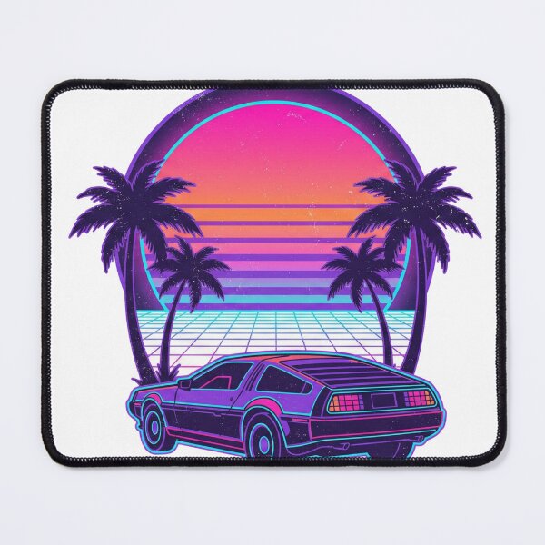 Item preview, Neon Sunset Outrun: Retro 80s Synthwave DeLorean Sports Car designed and sold by said-store11.
