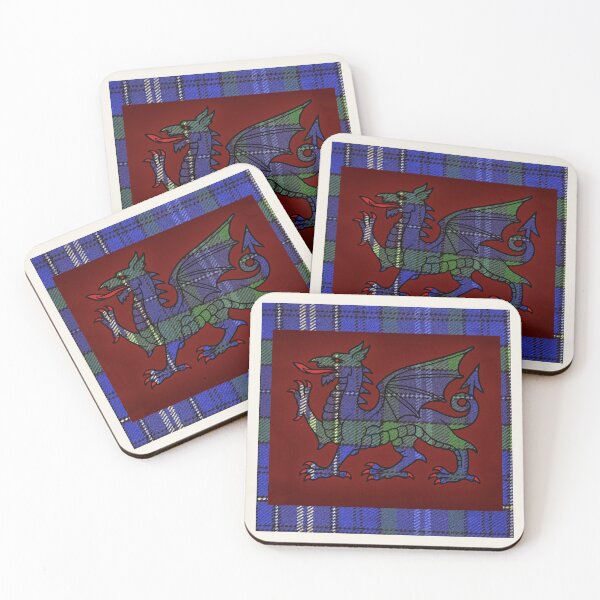 Item preview, Davies Welsh Tartan – Heritage of the Dyfed Line & y Ddraig Goch - the red dragon designed and sold by WheelieGdArt.