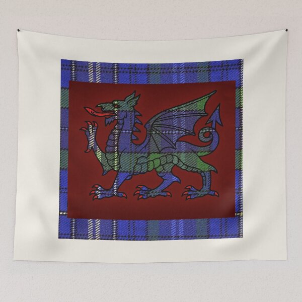 Item preview, Davies Welsh Tartan – Heritage of the Dyfed Line & y Ddraig Goch - the red dragon designed and sold by WheelieGdArt.