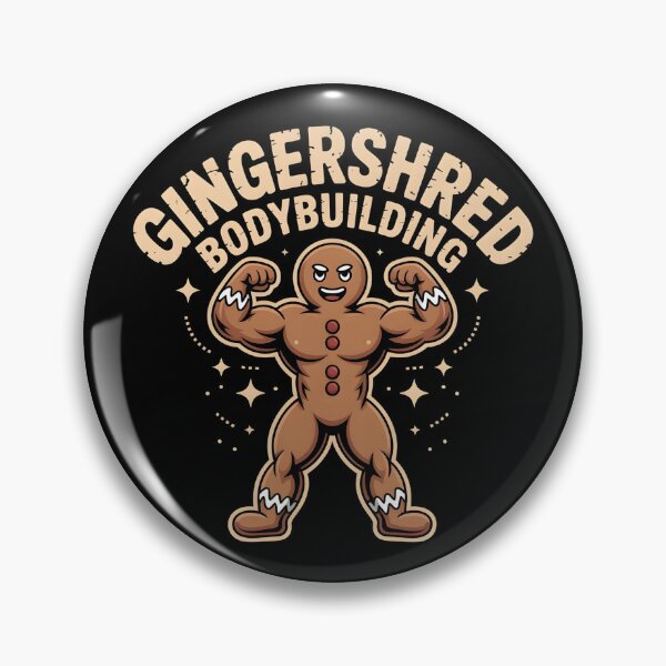 Item preview, Gingershred Bodybuilding | Funny Muscular Gingerbread Gym Design designed and sold by SaritaVerseArt.