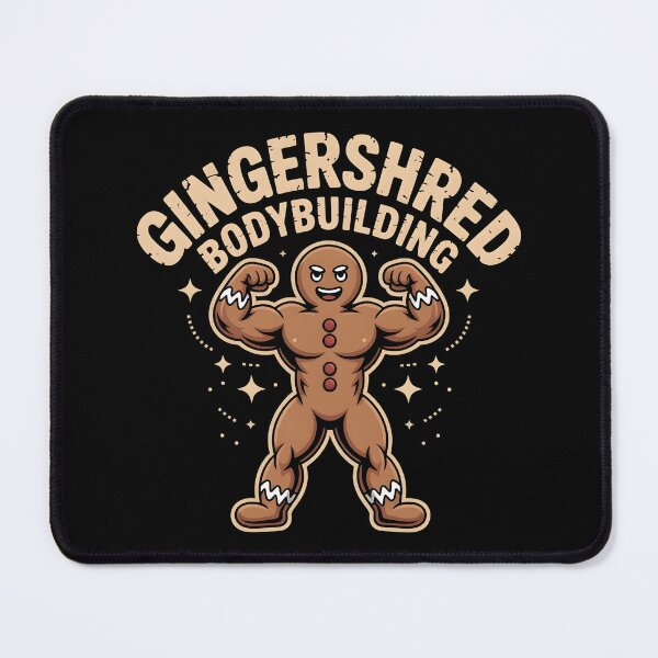 Item preview, Gingershred Bodybuilding | Funny Muscular Gingerbread Gym Design designed and sold by SaritaVerseArt.